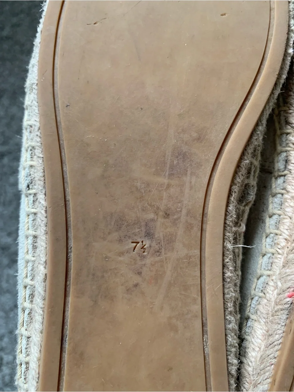 Tory Burch Pearl Logo Beige Suede Slip-On Espadrilles with Black Toe
